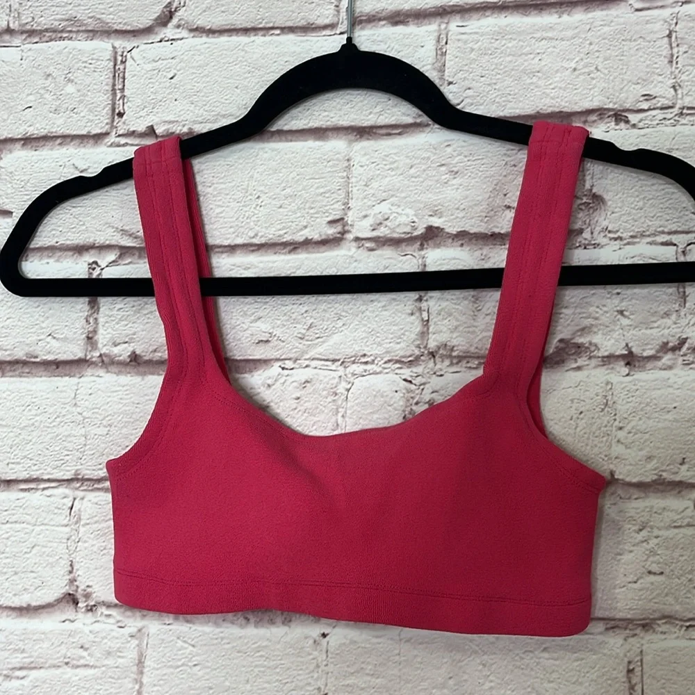 Hunza G Xandra Bikini Top In Fuchsia XS - Picture 3 of 7
